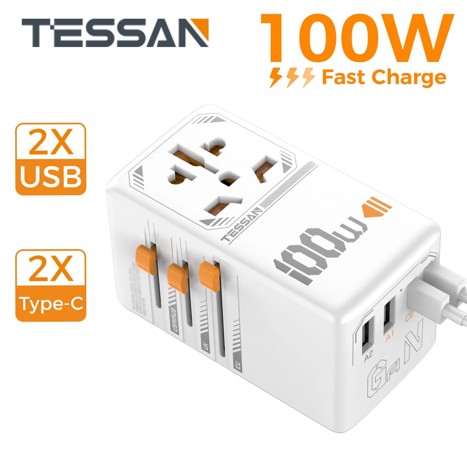 TESSAN   , USB Ʈ C Ÿ PD  ,  EU, UK, USA, AUS ÷,   , 100W